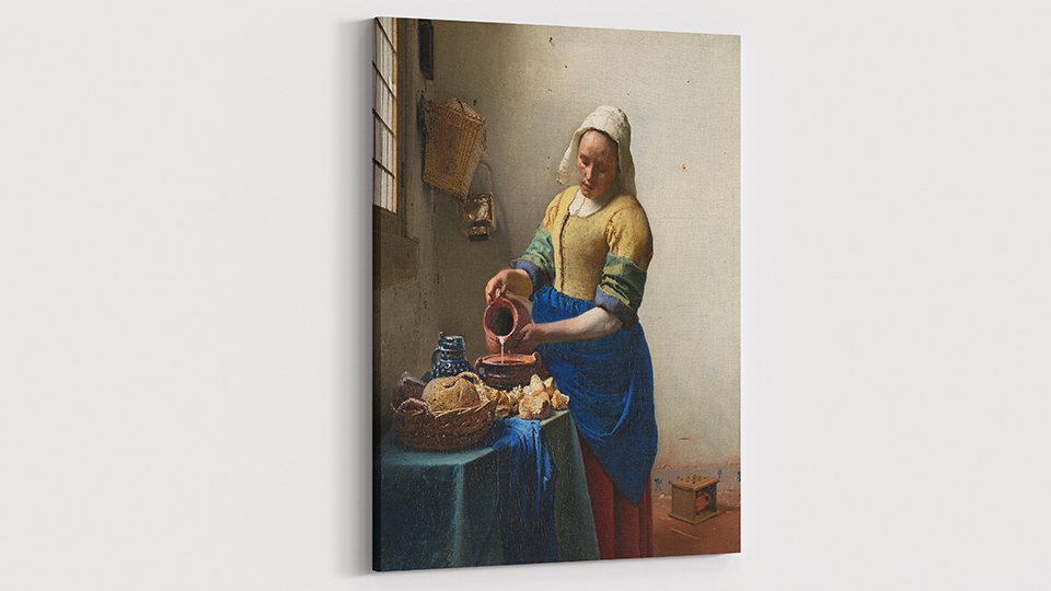 Johannes Vermeer Süt Boşaltan Kadın Kanvas Tablo