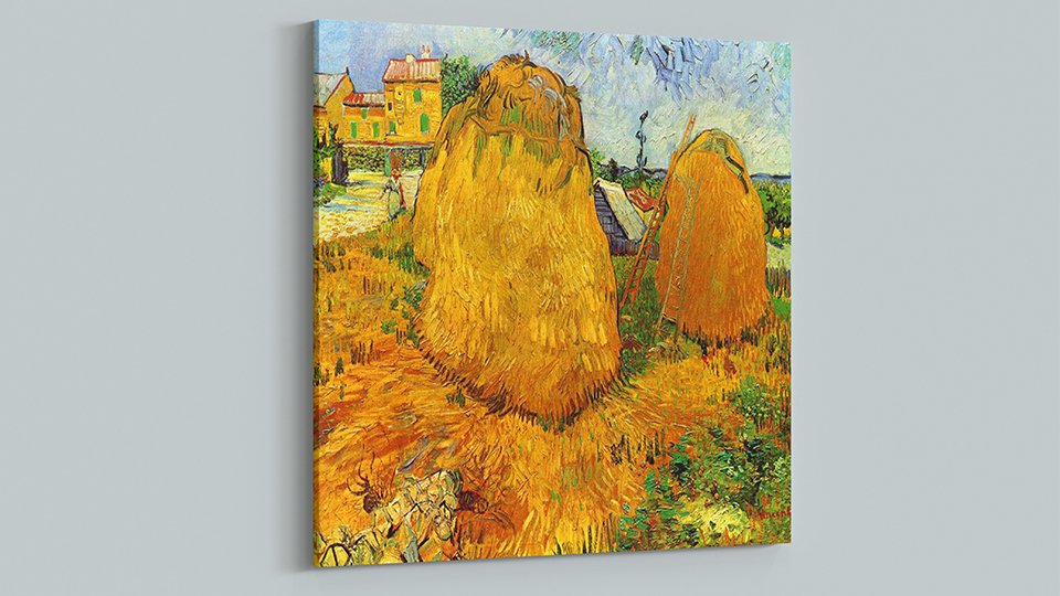 Vincent Van Gogh Haystacksin Provence Kanvas Tablo