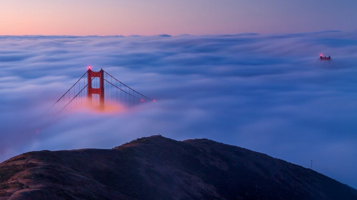 Zirveden Golden Gate Köprüsü Duvar Kağıdı